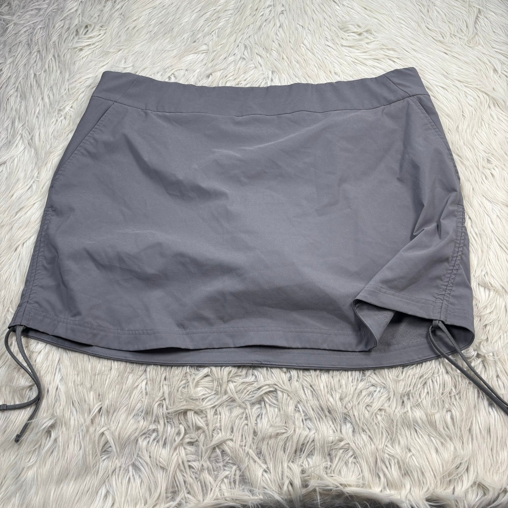 Columbia Women's 2X Gray All Seasons Ruched Active Skort Granola Girl Hiking
